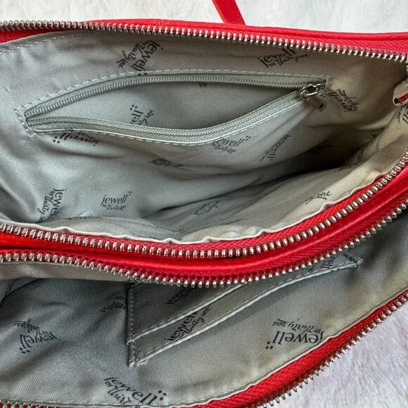 THIRTY-ONE Jewell Street Style Purse Coral Kisses Pebble Crossbody Clutch - Picture 5 of 9